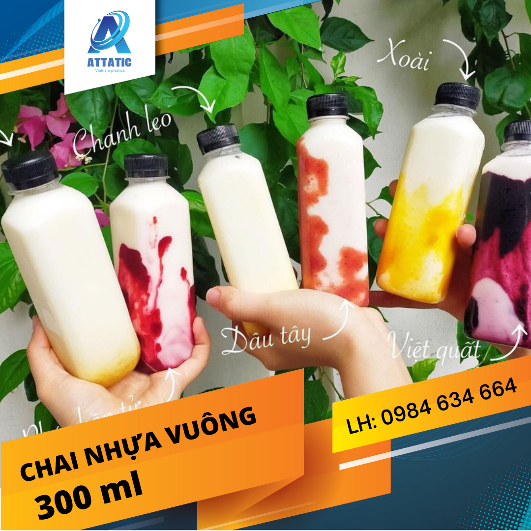 Chai Nhựa Vuông 300ML Tại Đà Nẵng