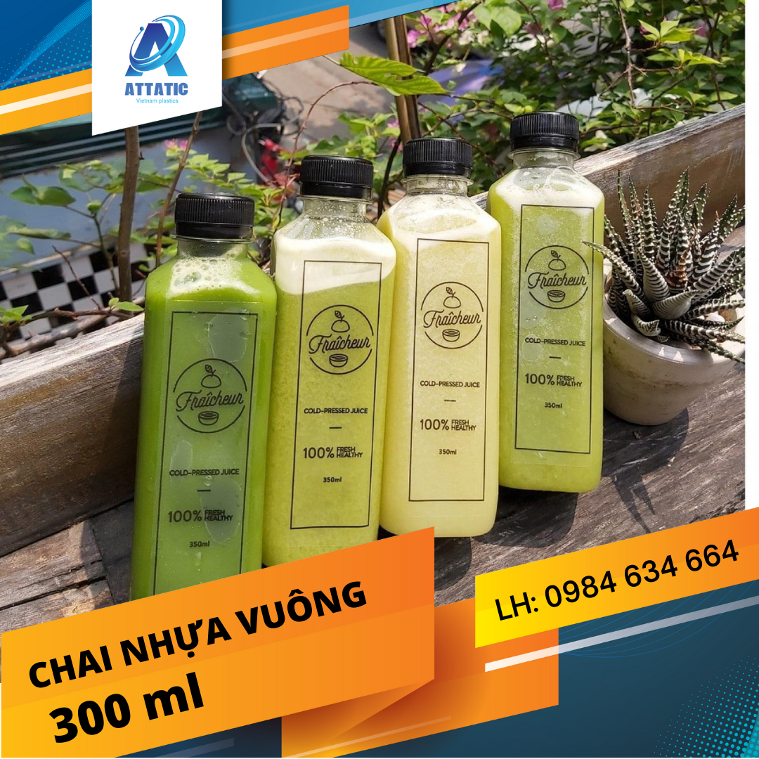 Chai Nhựa Vuông 300ML Tại Đà Nẵng